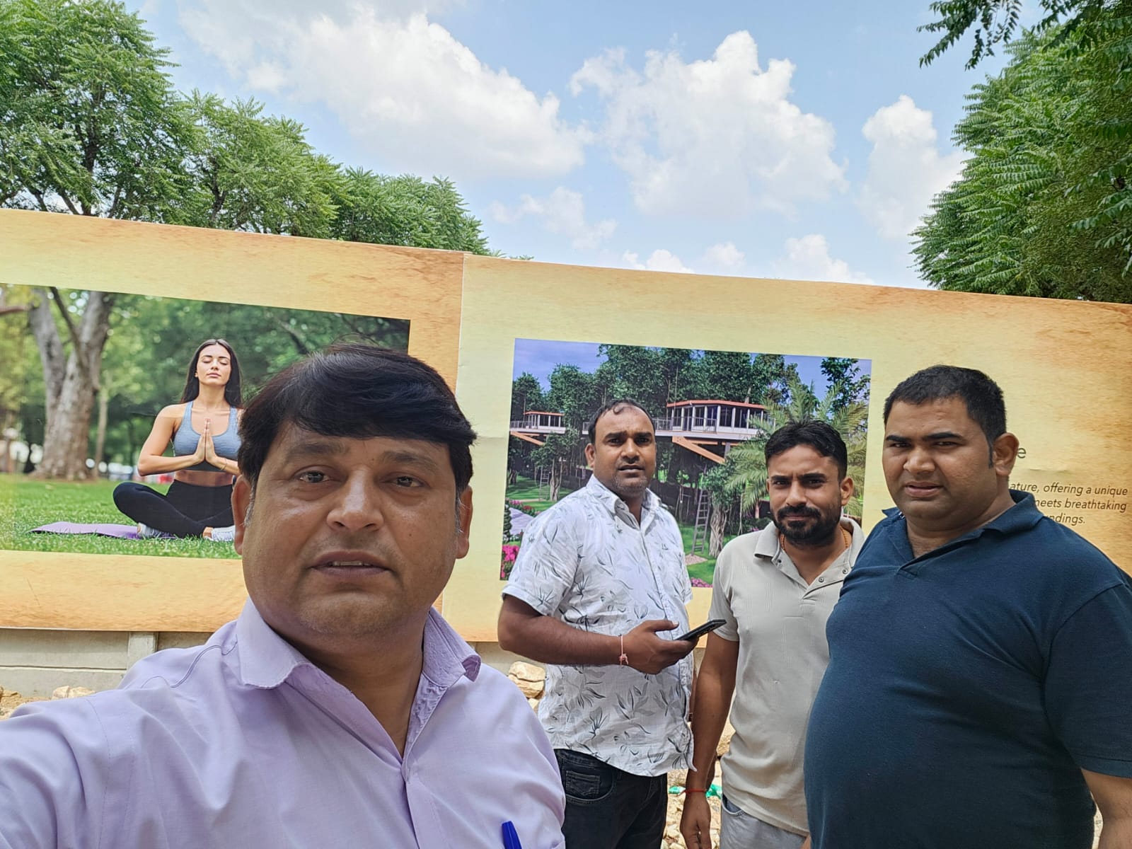Team members during a site visit