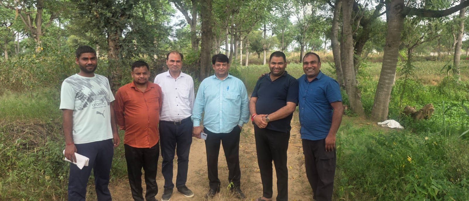 Green surroundings at a project site
